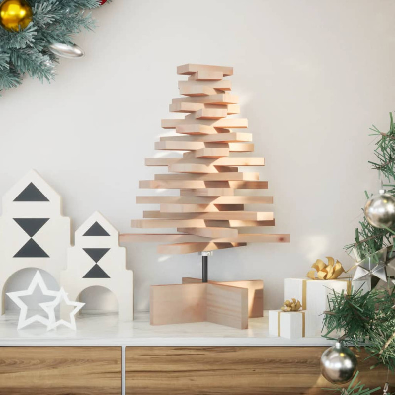 Arbre de Noël en bois pour décoration 60 cm bois massif de pin