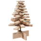 Arbre de Noël en bois pour décoration 60 cm bois massif de pin