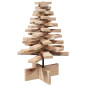 Arbre de Noël en bois pour décoration 60 cm bois massif de pin