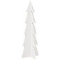 Arbre de Noël en bois pour décoration blanc 112 cm pin massif