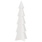 Arbre de Noël en bois pour décoration blanc 112 cm pin massif