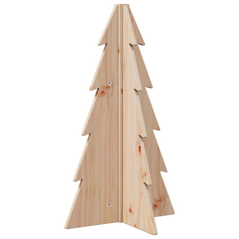 Arbre de Noël en bois pour décoration 69,5cm bois massif de pin