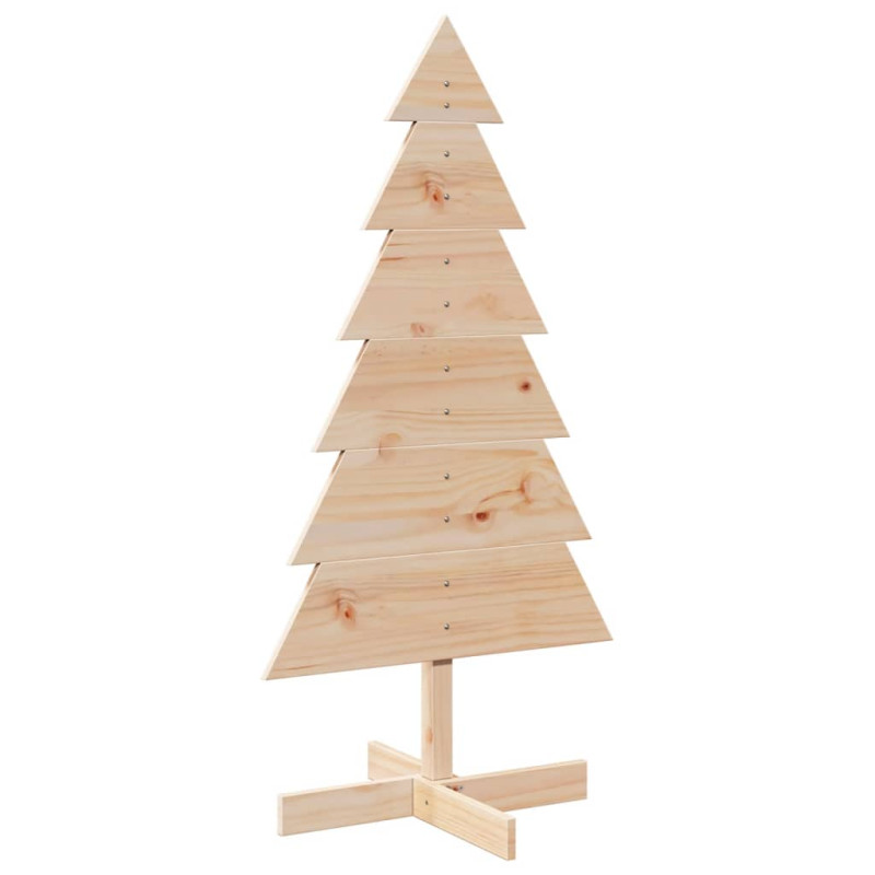 Arbre de Noël en bois pour décoration 120 cm bois massif de pin