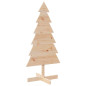 Arbre de Noël en bois pour décoration 120 cm bois massif de pin