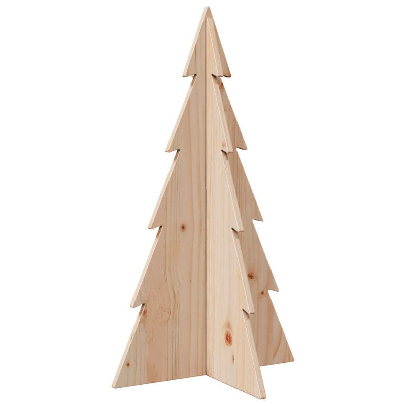 Arbre de Noël en bois pour décoration 80 cm bois massif de pin