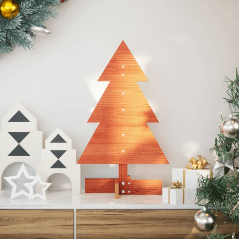 Arbre de Noël en bois pour décoration 60 cm bois de pin massif