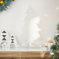 Arbre de Noël en bois pour décoration blanc 80 cm pin massif