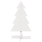 Arbre de Noël en bois pour décoration blanc 80 cm pin massif