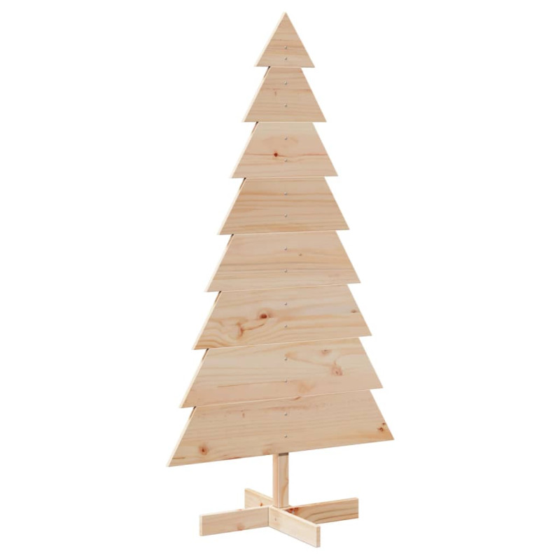 Arbre de Noël en bois pour décoration 150 cm bois massif de pin