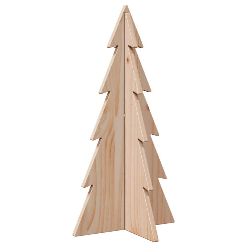 Arbre de Noël en bois pour décoration 59,5cm bois massif de pin