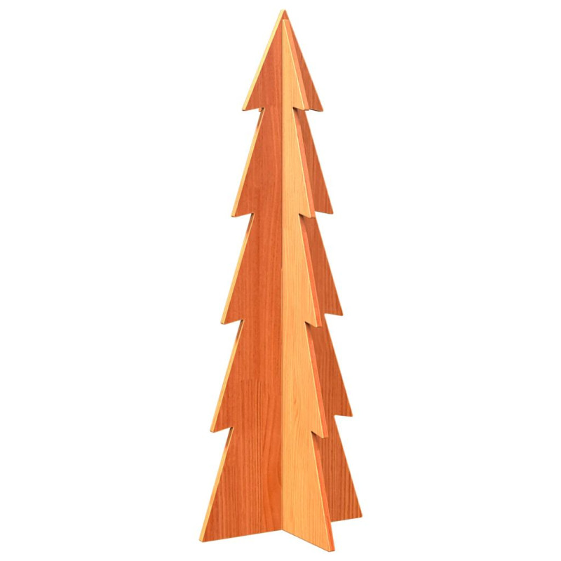 Arbre de Noël en bois pour décoration 112 cm bois de pin massif