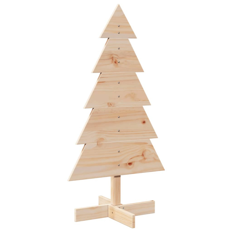 Arbre de Noël en bois pour décoration 100 cm bois massif de pin