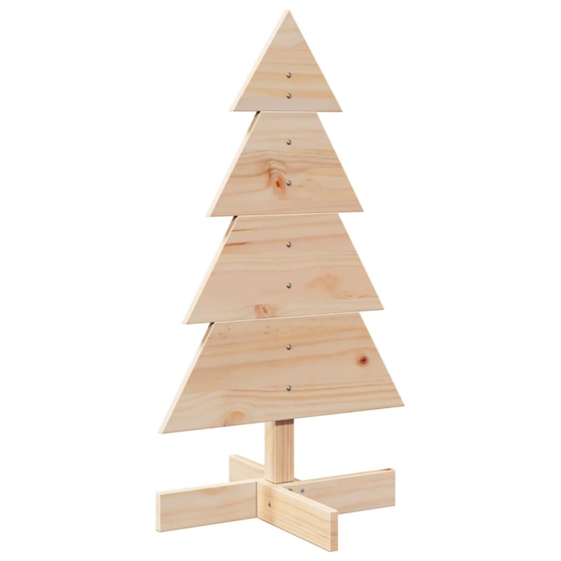 Arbre de Noël en bois pour décoration 80 cm bois massif de pin