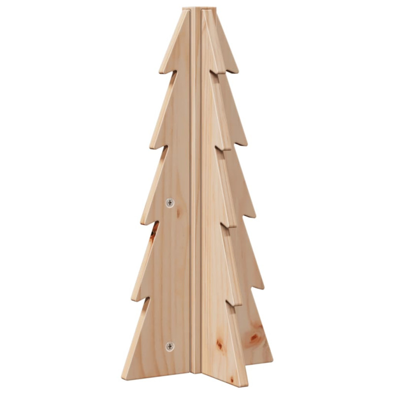 Arbre de Noël en bois pour décoration 49 cm bois massif de pin