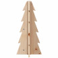 Arbre de Noël en bois pour décoration 49 cm bois massif de pin