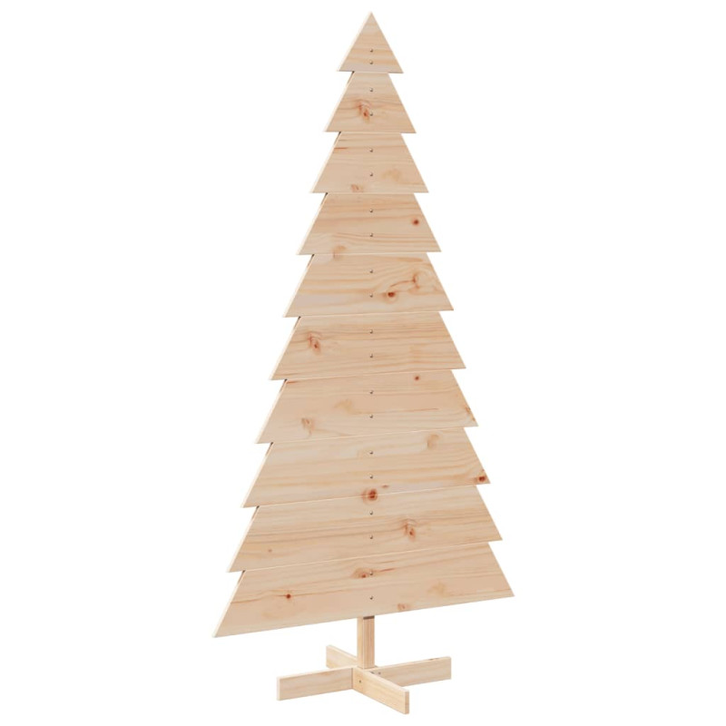 Arbre de Noël en bois pour décoration 180 cm bois massif de pin