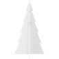 Arbre de Noël en bois pour décoration blanc 80 cm pin massif