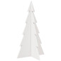 Arbre de Noël en bois pour décoration blanc 80 cm pin massif