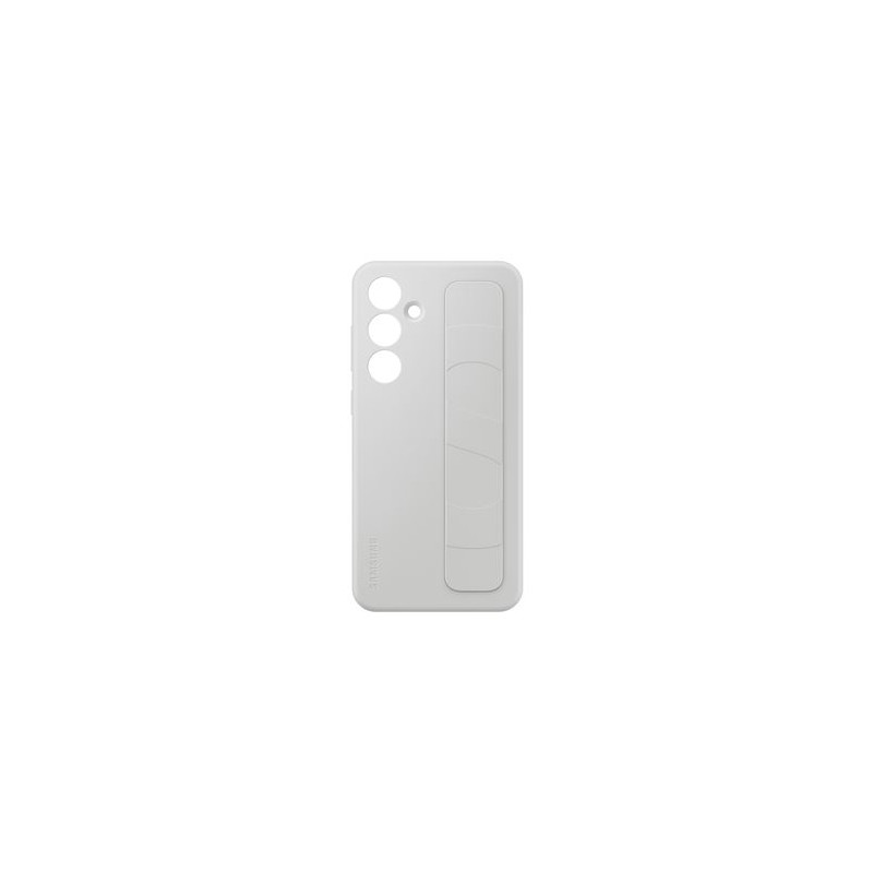 Coque en silicone avec lanière pour Samsung Galaxy S24 FE Gris