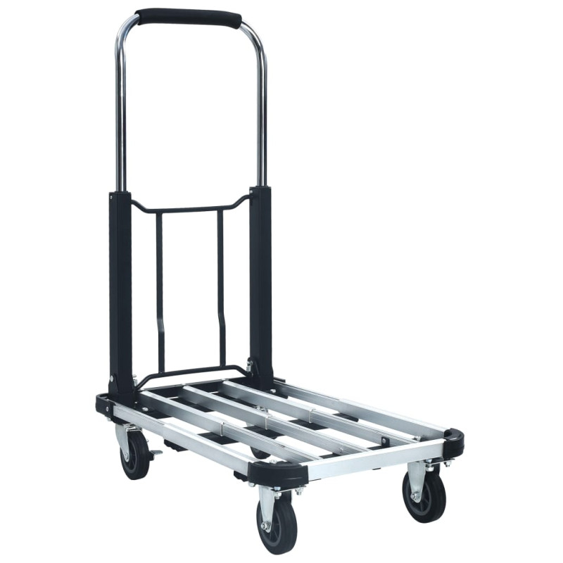 Chariot de transport pliable 150 kg Aluminium Argenté 