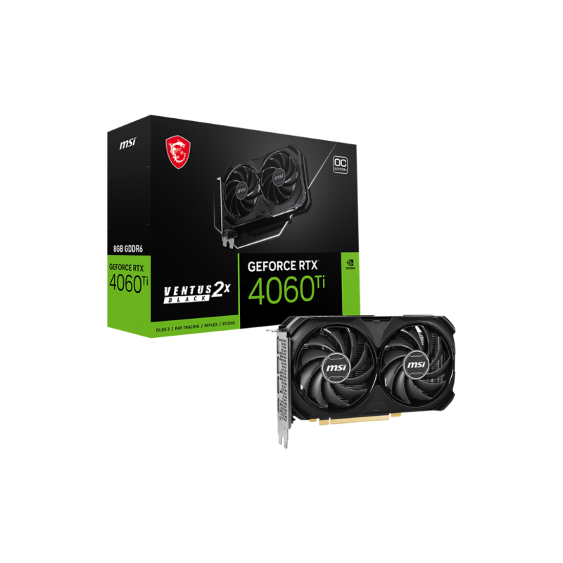 MSI RTX 4060TI VENTUS 2X BLACK 8G E1 OC