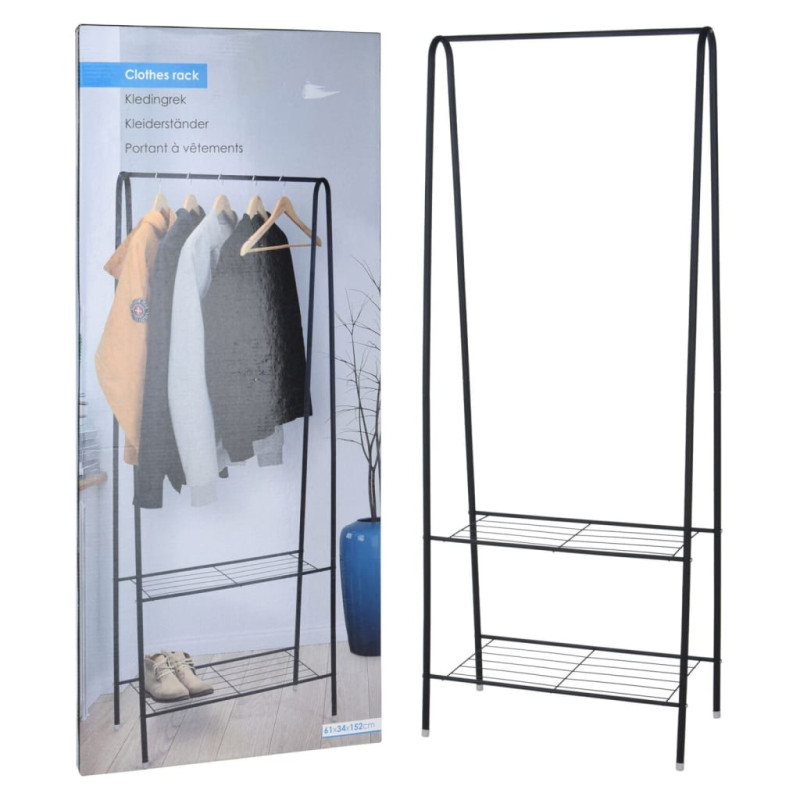 Storage solutions Porte vêtements avec 2 niveaux 61x34x152 cm