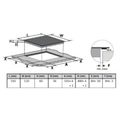 Samsung Table de cuisson induction - 3 foyers - 1 double foyer, 15 niveaux de p SAMSUNG - NZ63R3727BK