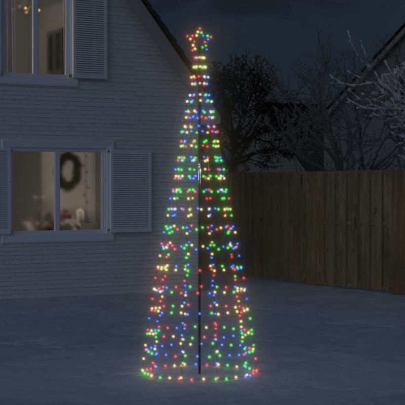 Arbre de Noël lumineux avec pointes 570 LED coloré 300 cm