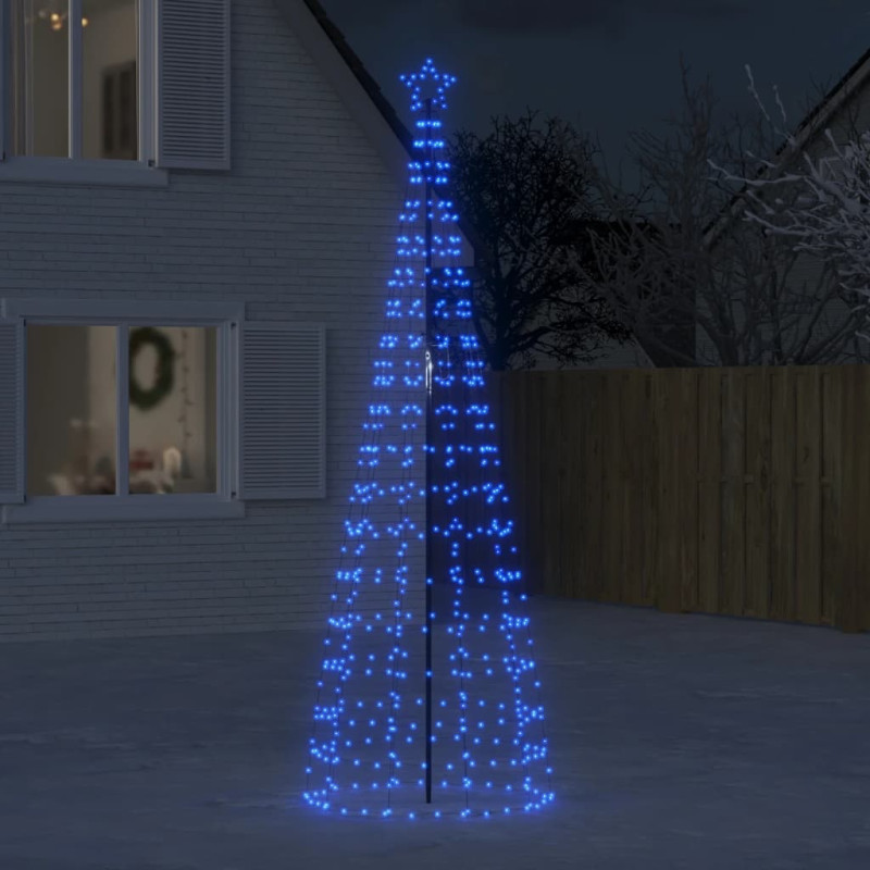 Arbre de Noël lumineux avec pointes 570 LED bleu 300 cm