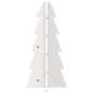 Arbre de Noël en bois pour décoration blanc 49 cm pin massif