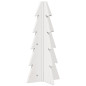 Arbre de Noël en bois pour décoration blanc 49 cm pin massif