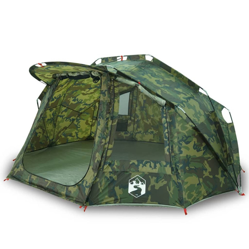 Tente de pêche 5 personnes camouflage imperméable