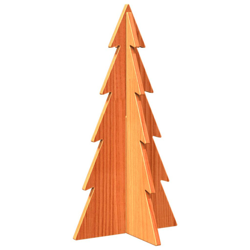 Arbre de Noël en bois pour décoration 59,5cm bois de pin massif