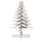 Arbre de Noël en bois pour décoration blanc 100 cm pin massif