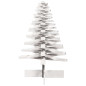 Arbre de Noël en bois pour décoration blanc 100 cm pin massif