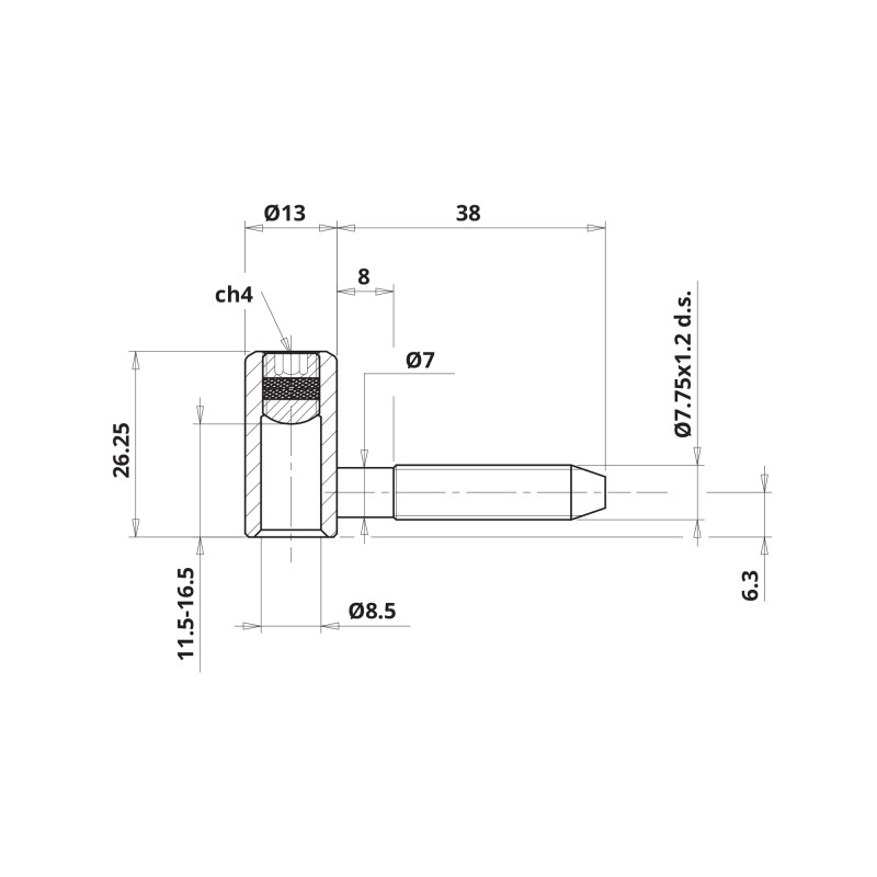 Fiche femelle reglable D13 OTLAV CF057130H001