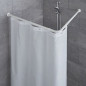 Kleine Wolke Tringle de rideau de douche d angle 90x90 cm Blanc