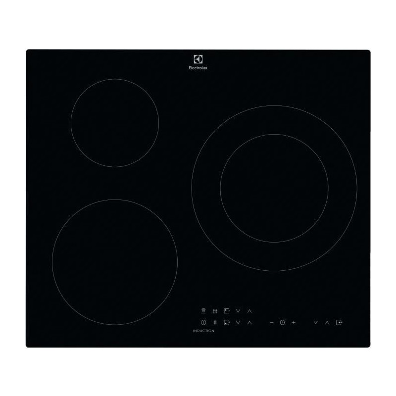 Table de cuisson a induction - ELECTROLUX - 3 feux - 60 cm - CIT60331CK - Noir