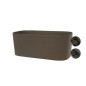 Jardiniere XL a réserve d'eau - GARDEN ID Respect - Taupe 80 x 38 cm - 100% déchets ménagers - 100% recyclable - Surface stru