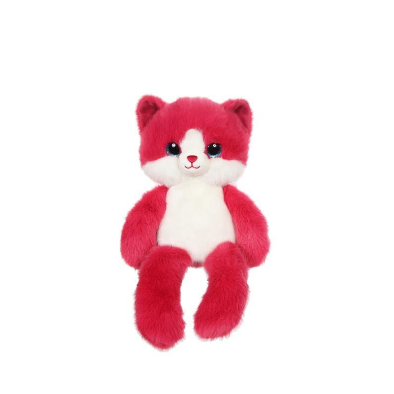 Peluche Chat Leggies - GIPSY TOYS - Framboise, 48 cm