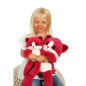 Peluche Chat Leggies - GIPSY TOYS - Framboise, 48 cm