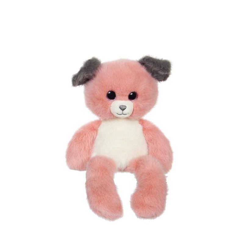 Peluche Chien Leggies - GIPSY TOYS - Rose et Gris, 48 cm