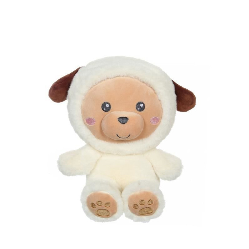 Peluche Chien Hoody Pets - GIPSY TOYS - Creme, 24 cm