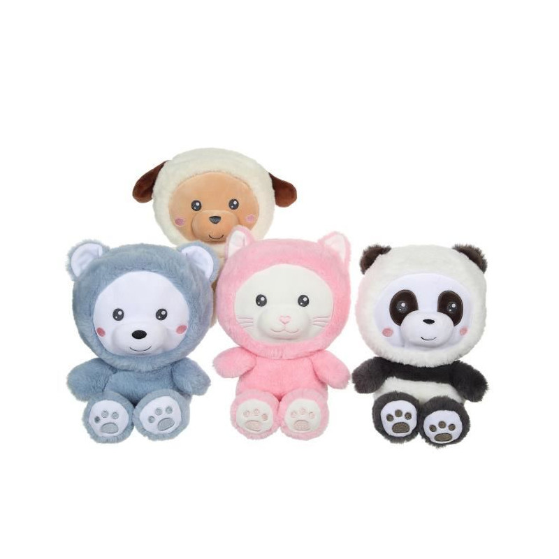 Peluche Panda Hoody Pets - GIPSY TOYS - 24 cm