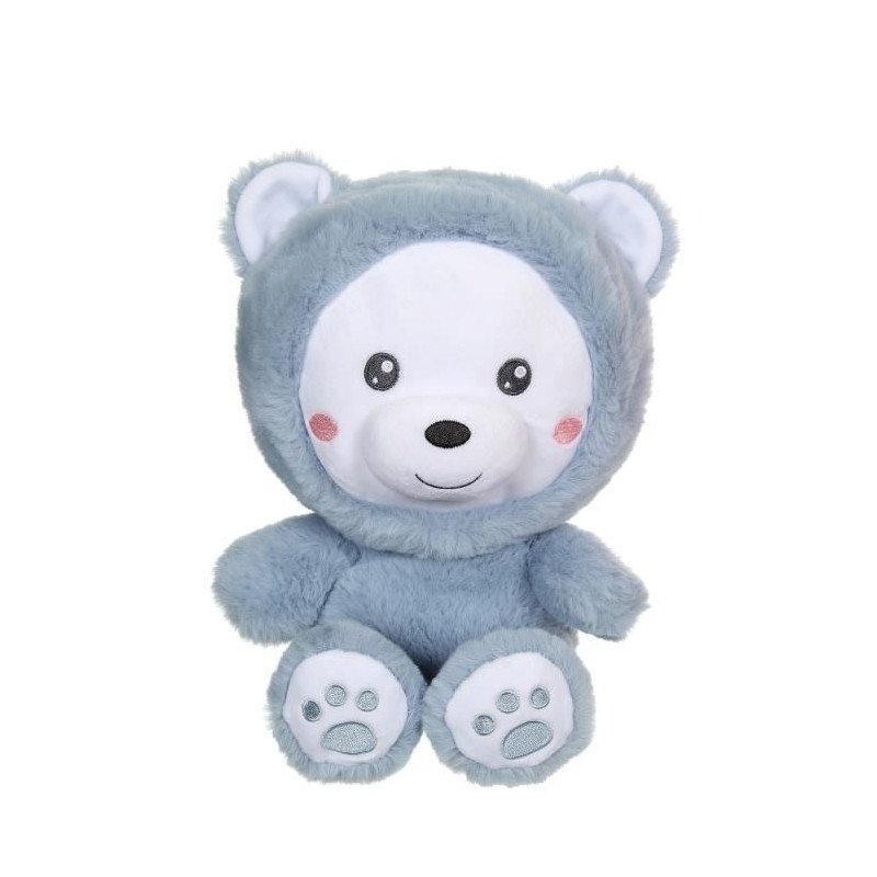 Peluche Ours Hoody Pets - GIPSY TOYS - Bleu, 24 cm