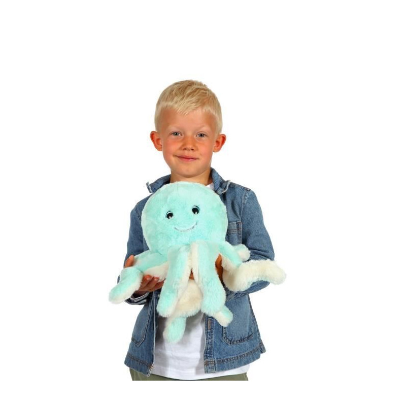 Peluche Pieuvre - GIPSY TOYS - Bleu, 32 cm