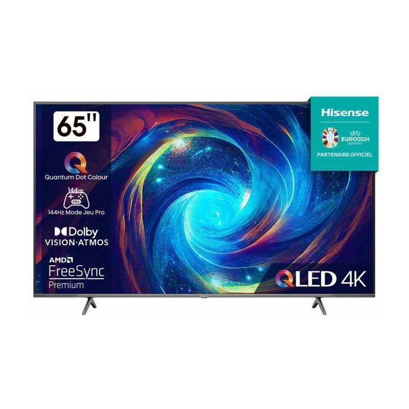 TV QLED - HISENSE - 65E79KQ Pro - 65 (164 cm) - Bords ultra fins - 4K UHD (3840x2160) - Dolby Vision IQ - Smart TV - 4xHDMI