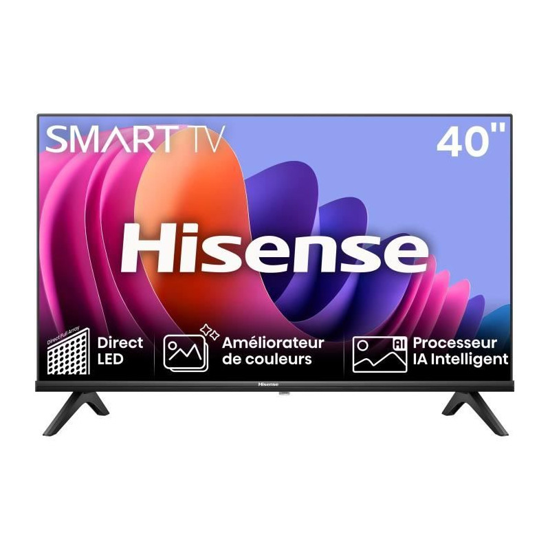 TV LED - HISENSE - 40A4N - 40 (100 cm) - Bords ultra fins - Full HD (1920x1080) - Smart TV - 2xHDMI