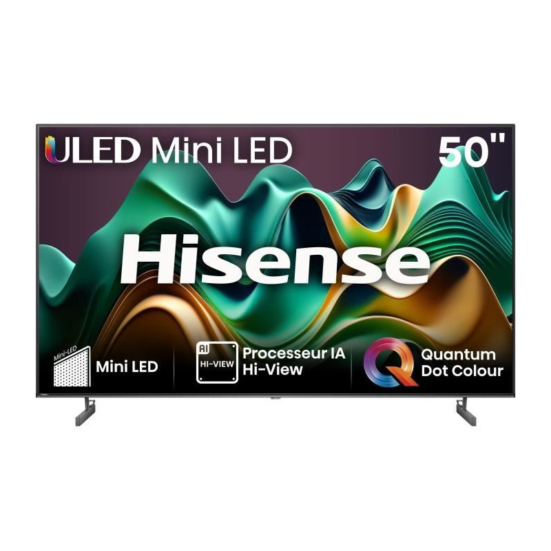 HISENSE 50U6NQ - TV ULED 50 (126 cm) - MiniLED - Bords ultra fins - 4K UHD (3840x2160) - Dolby Vision - Smart TV - 3xHDMI