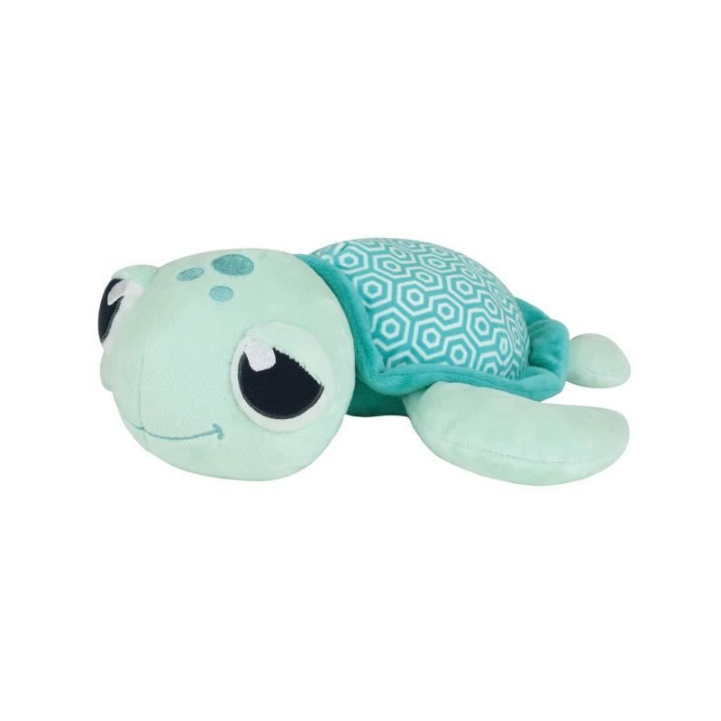 Ma Petite Carapace Peluche Tortue Lumineuse Naturelle +/- 25 cm - JEMINI - Chargeable a la lumiere, fonctionne sans pile.